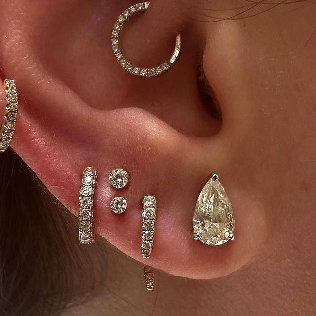 Pear shaped studs
